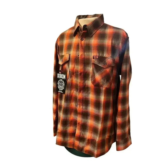 NWT DIXXON & montana knife company colab long sleeve flannel BLOOD brothers  2X - Picture 7 of 11